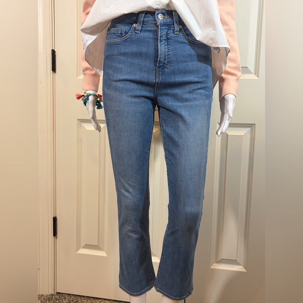 Veronica Beard Carly High Rise Kick Flare Leg Jeans crop/ankle